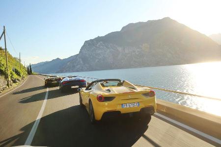 Ferrari 488 Spider, Lamborghini Huracn Spyder, McLaren 675LT Spider