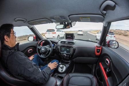 Kia Soul EV, autonomes Fahren, Kia Drive Wise, CES 2016, Las Vegas Kia Soul EV, autonomes Fahren, Kia Drive Wise, CES 2016, Las Vegas