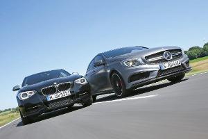 Mercedes A 45 AMG, BMW M135i xDrive, Frontansicht