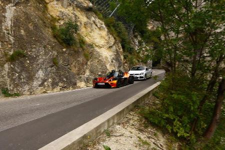 KTM X-Bow GT, VW Golf R Cabriolet, Frontansicht