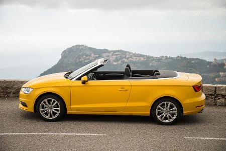 Audi A3 Cabriolet 1.4 TFSI, Seitenansicht, Offen