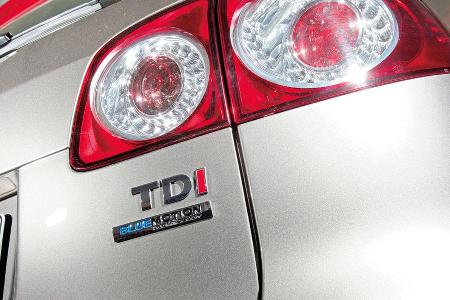 VW Golf Plus 1.6 TDI BMT, Rcklichter, Emblem, Schriftzug