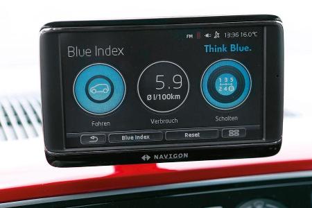 VW Up, Bildschirm