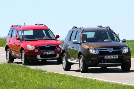 Dacia Duster, Skoda Yeti