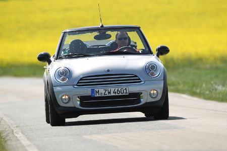 Mini Cooper Cabrio, Frontansicht, offen