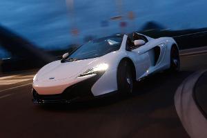 McLaren 650S Spider, Frontansicht, Kurvenfahrt