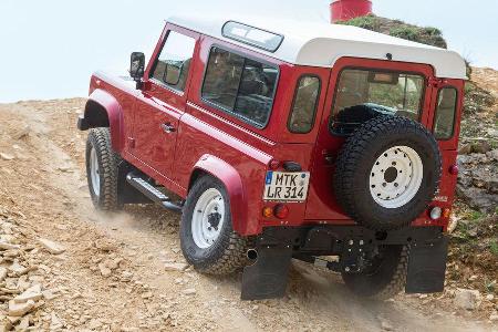 Land Rover Defender 90 TD4 SW, Heckansicht