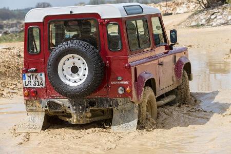 Land Rover Defender 90 TD4 SW, Heckansicht