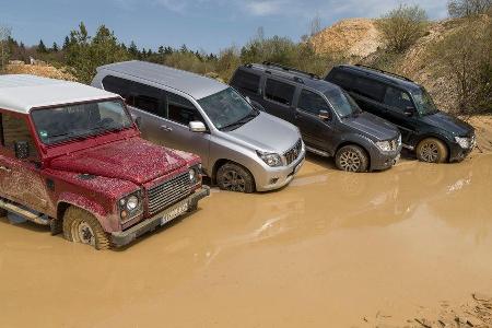 Land Rover Defender, Mitsubishi Pajero, Nissan Pathfinder, Toyota Landcruiser