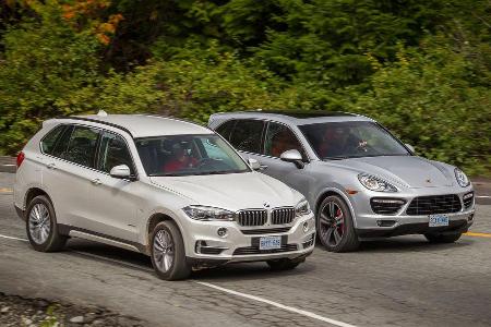 BMW X5, Porsche Cayenne, Frontansicht