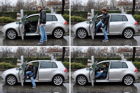 VW Golf VII, Einstieg