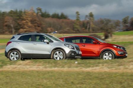 Kia Sportage 1.7 CRDi, Opel Mokka 1.7 CDTi, Seitenansicht