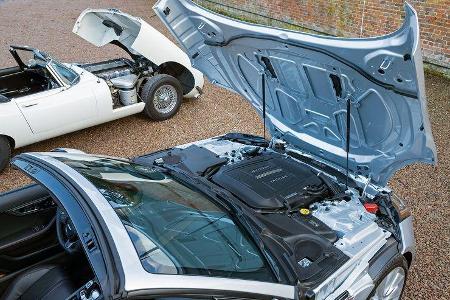 Jaguar E-Type, Jaguar F-Type, Motorhaube