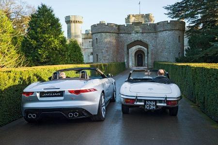 Jaguar E-Type, Jaguar F-Type, Heckansicht