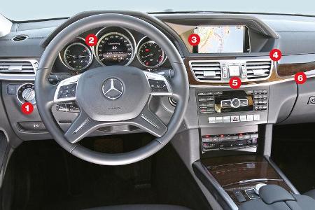 Mercedes E-Klasse, Cockpit, Lenkrad