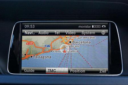 Mercedes E-Klasse, Navi, Monitor, Anzeige