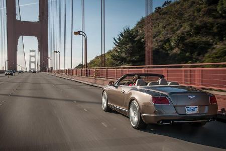 Bentley Continental GTC Speed, Heckansicht, Golden Gate Bridge