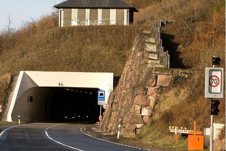 Der Wattkopf-Tunnel bei Karlsruhe erhielt ebenfalls die Note 