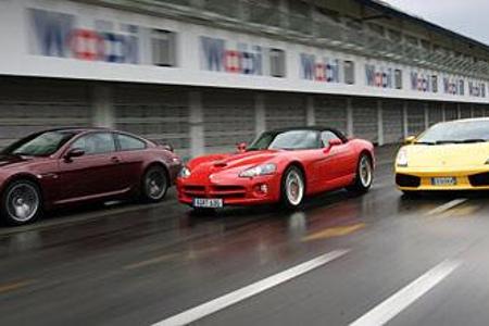Wenn der BMW M6, die Dodge Viper SRT-10 und der Lamborghini Gallardo zum Marsch blasen, sind 1513 Pferdestärken auf dem Sprung Wenn der BMW M6, die Dodge Viper SRT-10 und der Lamborghini Gallardo zum Marsch blasen, sind 1513 Pferdestärken auf dem Sprung