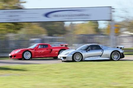 Porsche 918 Spyder, Porsche Carrera GT, Seitenansicht
