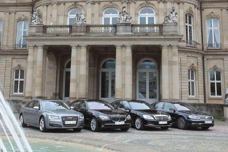 Audi A8, BMW 7er, Mercedes S-Klasse, VW Phaeton