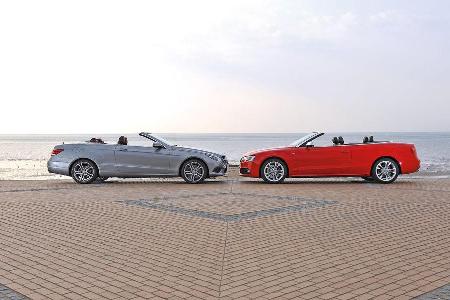 Mercedes E 400 Cabrio, Audi S5 Cabrio, Seitenansicht