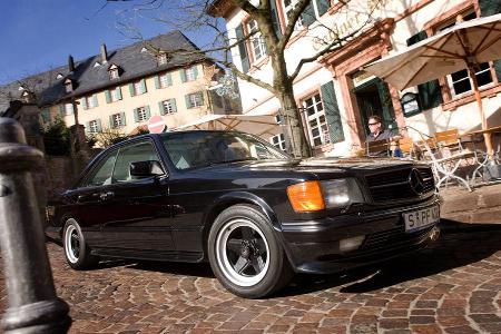 Frontansicht eines Mercedes-Benz 500 SEC-AMG