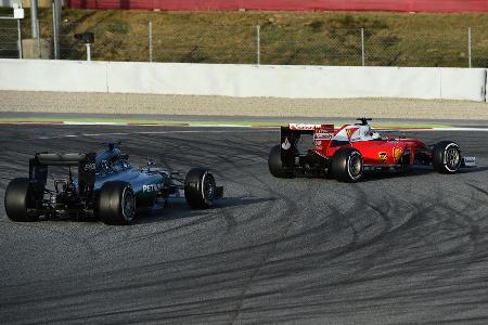 Rosberg vs. Vettel - Barcelona - F1-Test - 2016