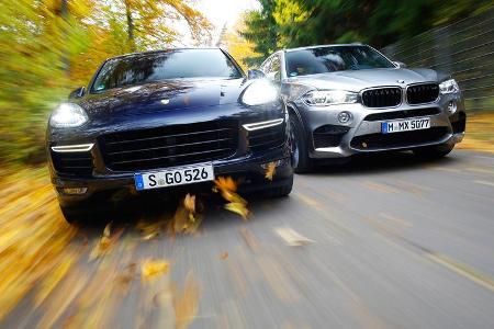 BMW X5 M, Porsche Cayenne Turbo S, Frontansicht
