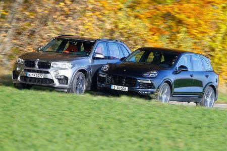 BMW X5 M, Porsche Cayenne Turbo S, Seitenansicht