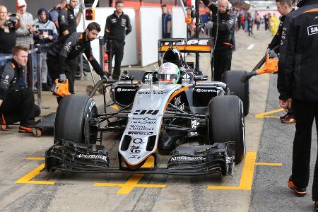 Alfonso Celis - Force India - Formel 1-Test - Barcelona - 22. Februar 2016