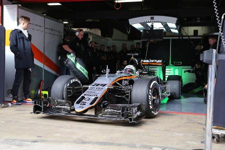Alfonso Celis - Force India - Formel 1-Test - Barcelona - 22. Februar 2016