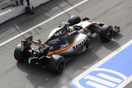 Alfonso Celis - Force India - Formel 1-Test - Barcelona - 22. Februar 2016