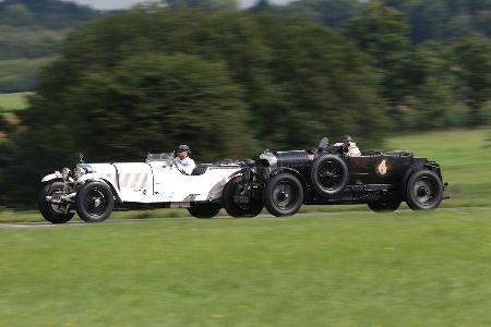 Bentley 4,5 Litre Blower, Mercedes 27/180/250 Typ 710 SS, Seitenansicht