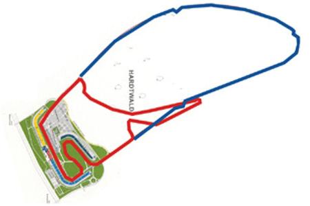 Waldgerade am Hockenheimring, Streckengrafik