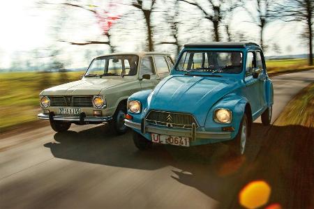Citron Dyane 4, Renault 6, Frontansicht