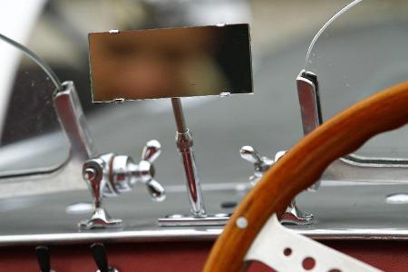 Lotus Seven S1, Rckspiegel, Detail