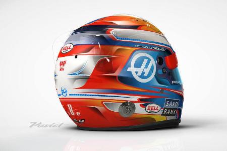 Romain Grosjean - Helm - Haas F1 - 2016