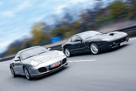 Ferrari 550 Maranello, Porsche 911 Turbo S, Frontansicht Ferrari 550 Maranello, Porsche 911 Turbo S, Frontansicht