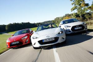 Mazda MX-5 vs. Toyota GT86 vs. Hyundai Veloster