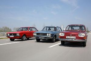 Audi 100 LS, VW 411 LE und VW K 70 L Fahrbericht