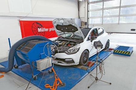 Renault Clio R.S. 220 Trophy, Leistungsmessung, Teststand