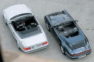 Mercedes-Benz 600 SL und Porsche 964 Cabrio