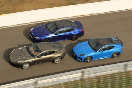 Aston Martin DB11, Jaguar F-Type SVR, BMW M6 Competition