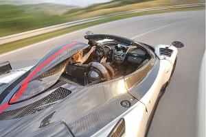 Pagani Zonda Cinque Roadster, Ansaugschnorchel, Cockpit