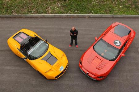 Protoscar Lampo 3, ams1411, Lamborghini, Luftaufnahme, zwei Fahrzeuge