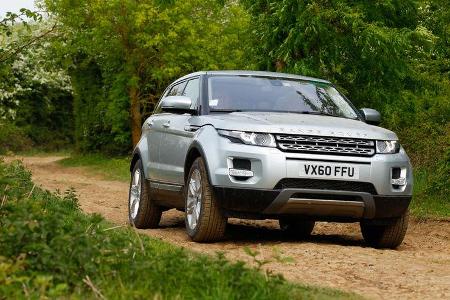 Range Rover Evoque, Frontansicht, Gelände, Waldweg