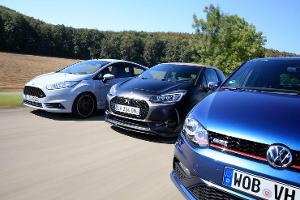 DS 3 THP 208 vs. Ford Fiesta ST200 vs. VW Polo GTI