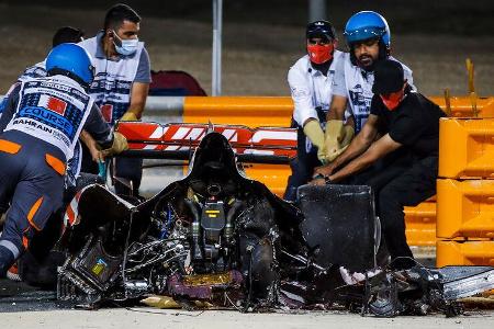 Grosjean-Crash - GP Bahrain 2020