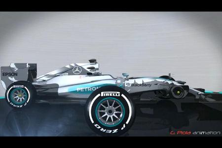 Pirelli-Reifen - 13 vs 18 Zoll - Piola Animation - F1 - 2015